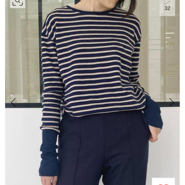 L'Appartement DEUXIEME CLASSE(アパルトモンドゥーズィエムクラス)の【GOOD GRIEF/グッドグリーフ】Border Thermal Top レディースのトップス(カットソー(長袖/七分))の商品写真