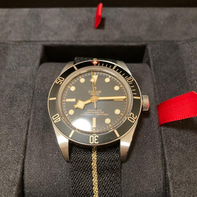 Tudor(チュードル)の美品　チューダー　58 ブラック　ファブリックベルト メンズの時計(腕時計(アナログ))の商品写真