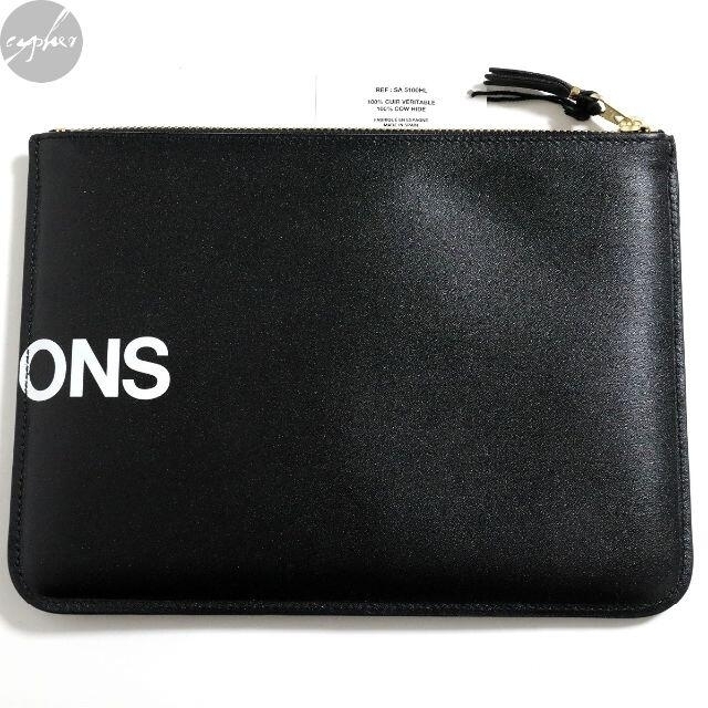 COMME des GARCONS(コムデギャルソン)の新品 コムデギャルソン ウォレット SA5100HL ヒュージロゴ 黒 クラッチ メンズのバッグ(セカンドバッグ/クラッチバッグ)の商品写真