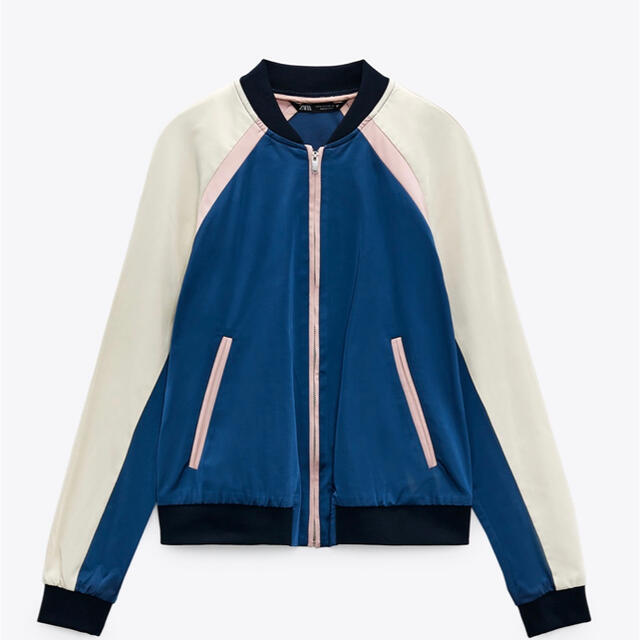 ZARA(ザラ)の●新品● ZARA  ブルゾン　ブルー レディースのジャケット/アウター(ブルゾン)の商品写真