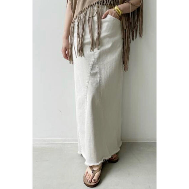 人気ブランドの L'Appartement DEUXIEME Skirt Hem Fringe Line