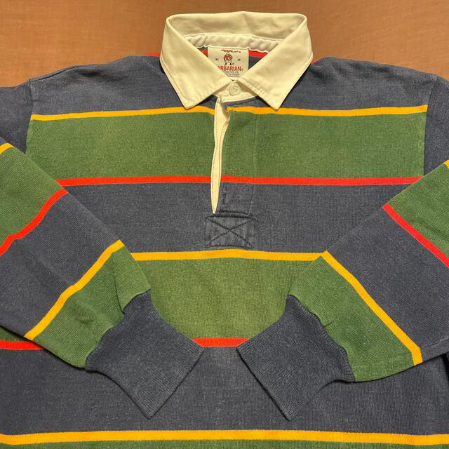 Barbarian カナダ製 バーバリアン ラガーシャツ ボーダー ネイビー グリーン サイズ Mの通販 by Ms, ＢＡＳＥ｜バーバリアン ならラクマ