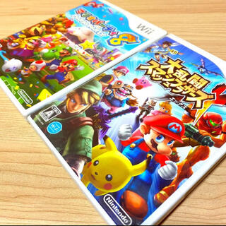 ウィー(Wii)の任天堂Wii：マリオパーティ8＋スマブラX ソフト2つセット(家庭用ゲームソフト)