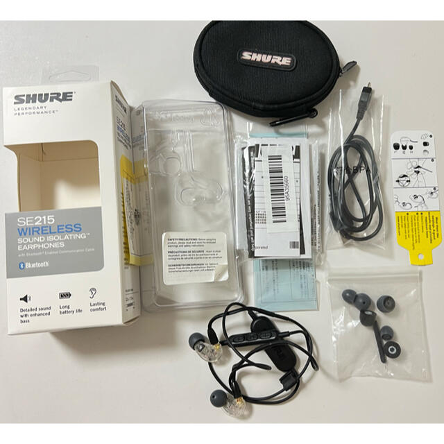 SHURE SE215-CL-BT1-A クリア ワイヤレスイヤホン