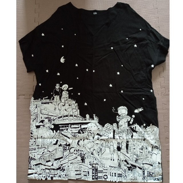 Design Tshirts Store graniph(グラニフ)のグラニフ×松本大洋  ひざ丈ワンピース レディースのワンピース(ひざ丈ワンピース)の商品写真