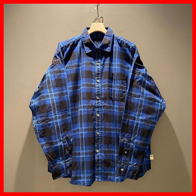 BEAMS(ビームス)のSSZ 21SS NEIL SHIRT Sサイズ BLUE CHECK メンズのトップス(シャツ)の商品写真