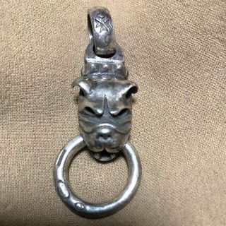 宅配便送料無料 シルバーブルドッグペンダントトップ ネックレス ノー