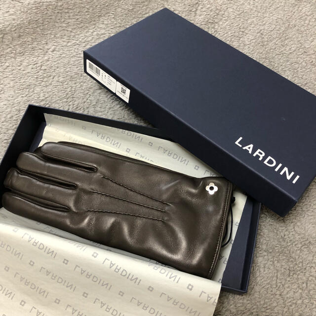 【新品未使用】LARDINI ラルディーニ レザーグローブ BROWN M メンズのファッション小物(手袋)の商品写真