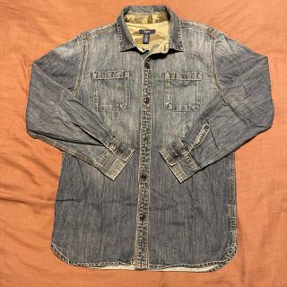 ギャップキッズ(GAP Kids)のGAP ギャップ denim デニム シャツ バックプリント 150 (ブラウス)