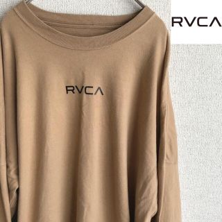 ルーカ(RVCA)のRVCA 袖プリント　長袖　Tシャツ　ルーカ　Mサイズ　ベージュ(Tシャツ/カットソー(七分/長袖))