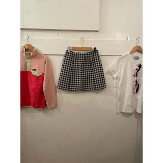 プラダ(PRADA)のPRADA gingham check skirt.(ひざ丈スカート)