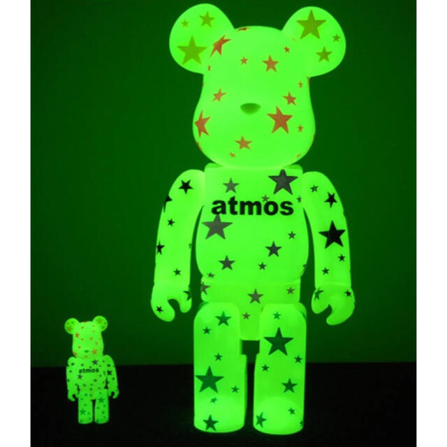 ATMOS CRAZY STAR 蓄光 ベアブリック BE@RBRICK-