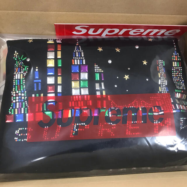 黒L Supreme Skyline Top Tee