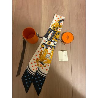 エルメス(HERMES)の最終値下 希少 エルメス ハート ツイリー 箱 直営店カード(バンダナ/スカーフ)