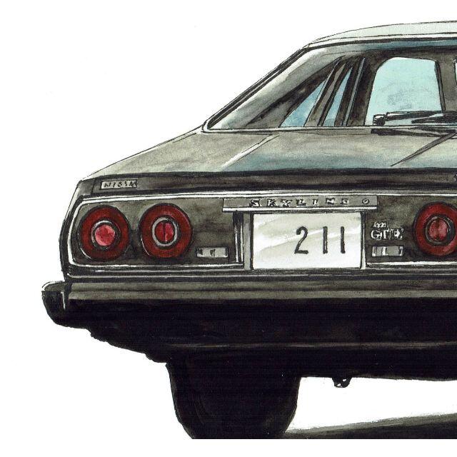 日産(ニッサン)のNC-806スカイライン211/C210限定版画サイン額装作家平右ヱ門 自動車/バイクの自動車(カタログ/マニュアル)の商品写真