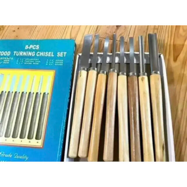 【未使用品】木工旋盤 バイト 8-PCS  woodturning chisel 4