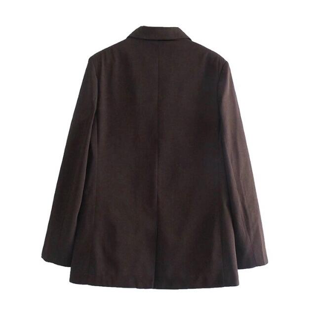 ZARA(ザラ)の🎃10月新作👻6430◆brown ブラウン ジャケット ブレザー  レディースのジャケット/アウター(テーラードジャケット)の商品写真