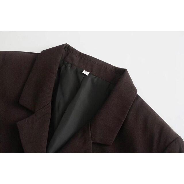 ZARA(ザラ)の🎃10月新作👻6430◆brown ブラウン ジャケット ブレザー  レディースのジャケット/アウター(テーラードジャケット)の商品写真