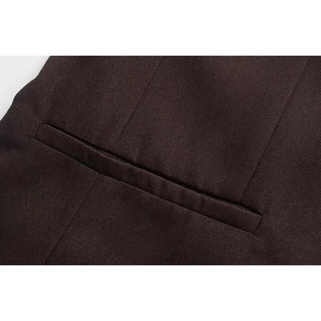 ZARA(ザラ)の🎃10月新作👻6430◆brown ブラウン ジャケット ブレザー  レディースのジャケット/アウター(テーラードジャケット)の商品写真