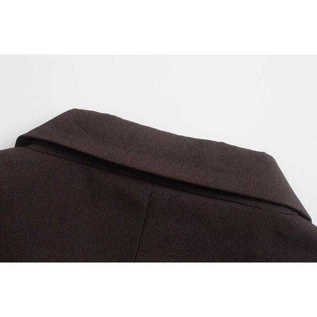 ZARA(ザラ)の🎃10月新作👻6430◆brown ブラウン ジャケット ブレザー  レディースのジャケット/アウター(テーラードジャケット)の商品写真