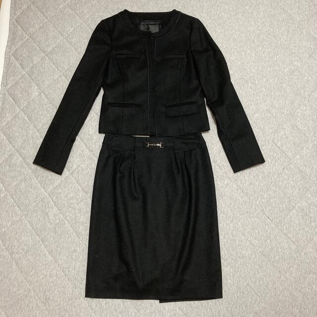 UNTITLED(アンタイトル)のuntitled スカートスーツ　セットアップ　黒　2 アンタイトル レディースのフォーマル/ドレス(スーツ)の商品写真