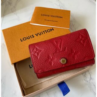 ルイヴィトン(LOUIS VUITTON)のルイヴィトン キーケース ミュルティクレ6 赤(キーケース)