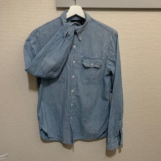 ★通年活躍★ ダブルアールエル シャンブレーシャツ RRL ヘンプ デニム M