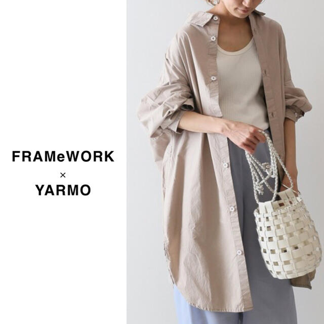 nest Robe(ネストローブ)のFRAMeWORK 別注 yarmo（ヤーモ）| オーバーサイズシャツ レディースのトップス(シャツ/ブラウス(長袖/七分))の商品写真