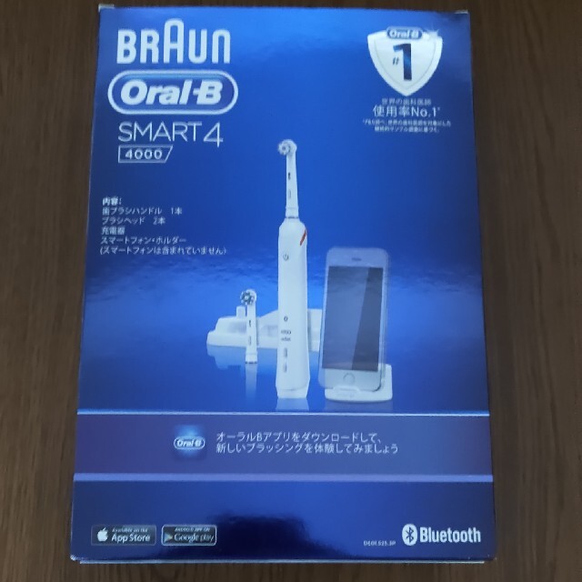 BRAUN ブラウン オーラルB スマート4000 電動歯ブラシ D6015253Pの通販 by やきた's shop｜ブラウンならラクマ