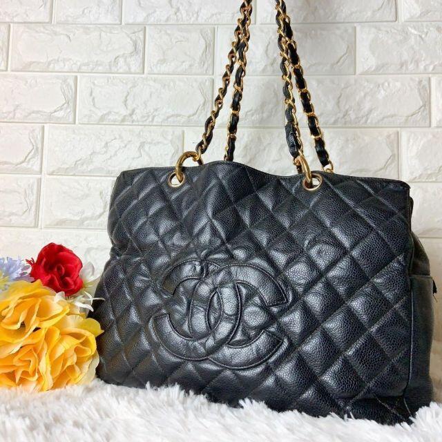 ベストセラー CHANEL チェーンショルダートートバッグ デカココ