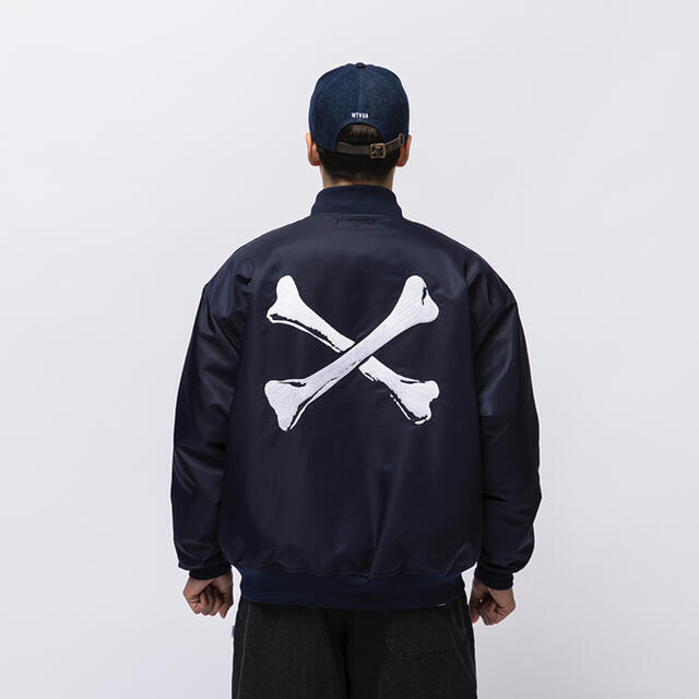 navy Mサイズ wtaps TEAM JACKET NYLON TWILLメンズ