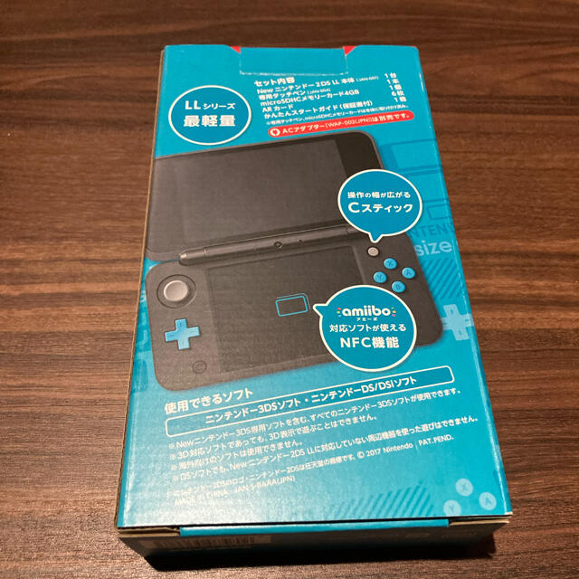 任天堂(ニンテンドウ)のきゃぷたん様専用　NEWニンテンドー2DS LL ブラック/ターコイズ　セット エンタメ/ホビーのゲームソフト/ゲーム機本体(携帯用ゲーム機本体)の商品写真