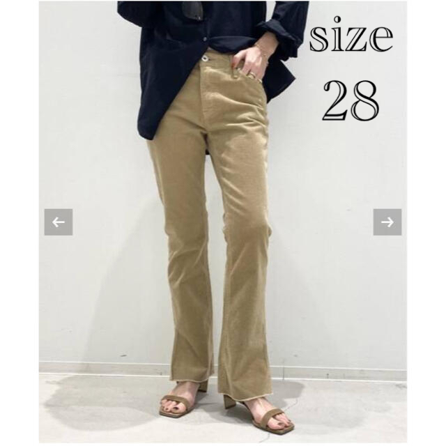 L'Appartement DEUXIEME CLASSE(アパルトモンドゥーズィエムクラス)の✨半額以下✨JENNA CORDUROY SLIT PANTS 28 新品タグ付 レディースのパンツ(カジュアルパンツ)の商品写真