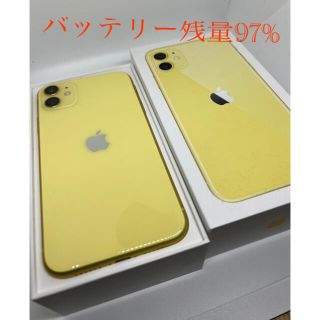 アップル(Apple)のiPhone11 128GB simフリー 超美品 イエロー　(スマートフォン本体)