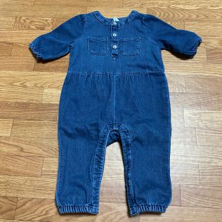 ベビーギャップ(babyGAP)のデニムロンパース　6-12m(ロンパース)