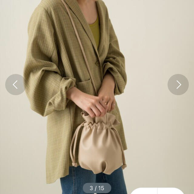 Kastane(カスタネ)のKastane ミニレザー巾着ショルダー レディースのバッグ(ショルダーバッグ)の商品写真