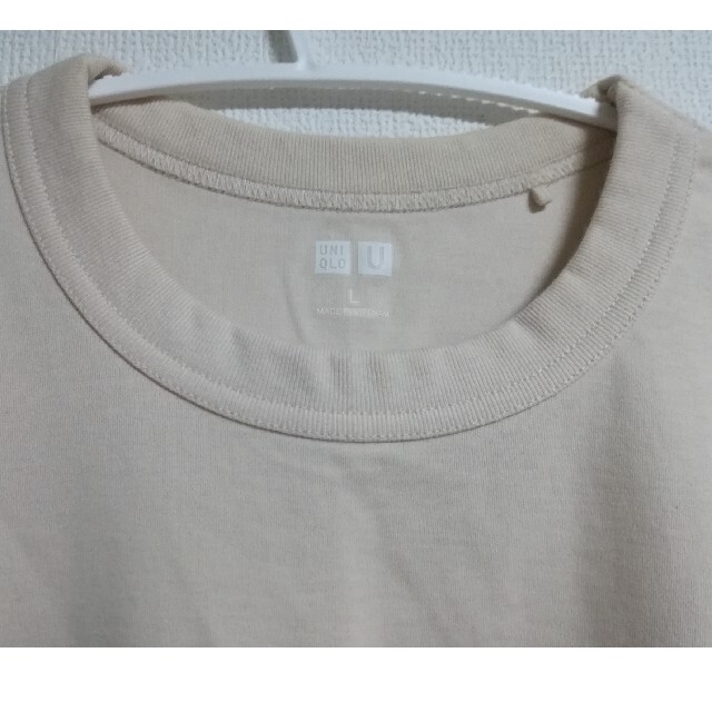 UNIQLO(ユニクロ)のユニクロ クルーネックT(半袖) ベージュ レディースのトップス(Tシャツ(半袖/袖なし))の商品写真