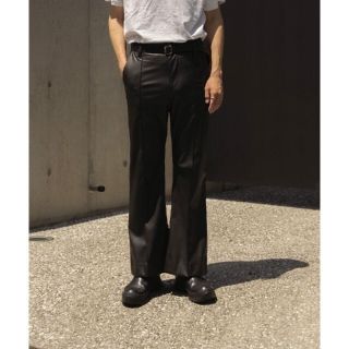 ジョンローレンスサリバン(JOHN LAWRENCE SULLIVAN)のRYOTAKASHIMA LEATHER FLARED PANTS レザーパンツ(その他)