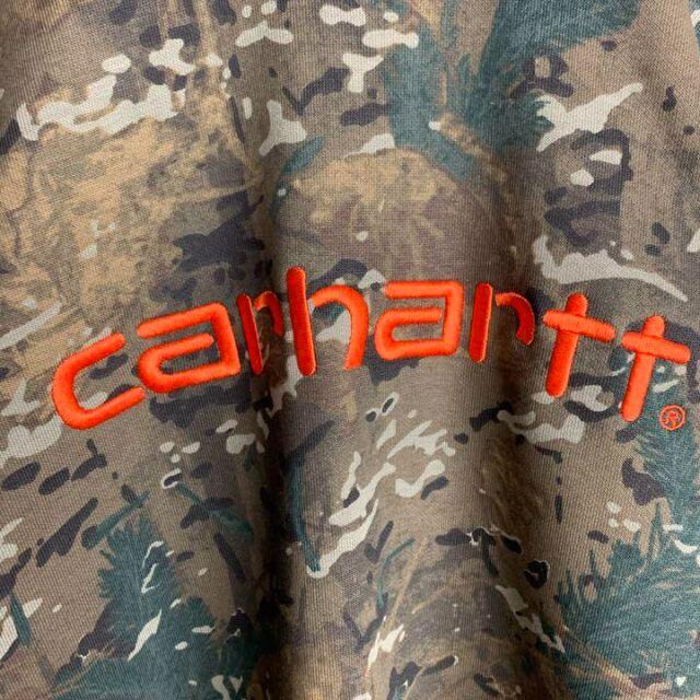 【入手困難‼️】 carhartt WIP パーカー L センター刺繍ロゴ 迷彩