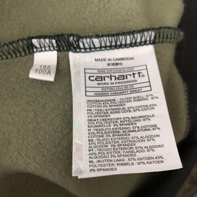 【入手困難‼️】 carhartt WIP パーカー L センター刺繍ロゴ 迷彩