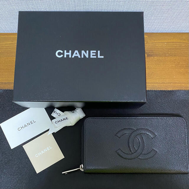 シャネル⭐️CHANEL⭐️デカココ⭐️キャビアスキン⭐️長財布⭐️