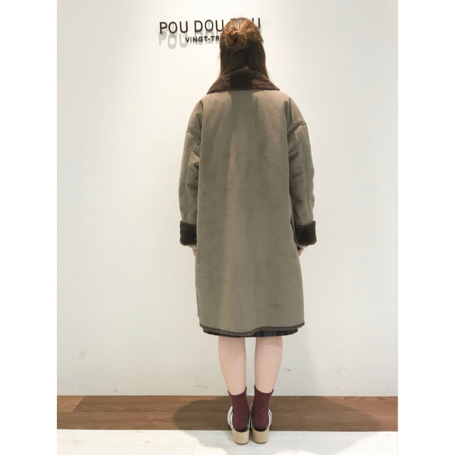 POU DOU DOU 【POU DOU DOU】フェイクムートンリバーシブルコートの通販 by MM POU DOU DOU グレー コート