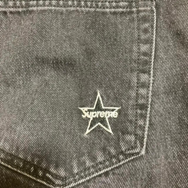 supreme washed regular jeans 黒　30