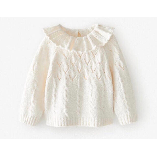 ZARA KIDS(ザラキッズ)の【ZARA KIDS】オープンニットセーター キッズ/ベビー/マタニティのキッズ服女の子用(90cm~)(ニット)の商品写真