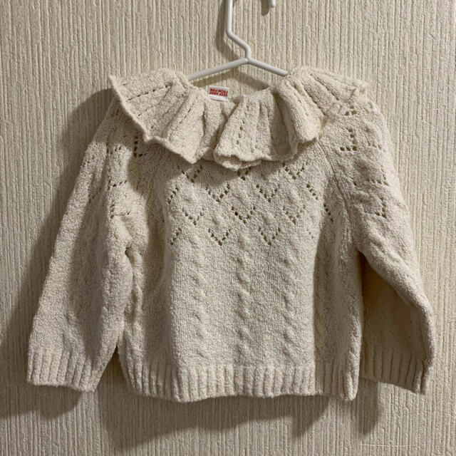 ZARA KIDS(ザラキッズ)の【ZARA KIDS】オープンニットセーター キッズ/ベビー/マタニティのキッズ服女の子用(90cm~)(ニット)の商品写真