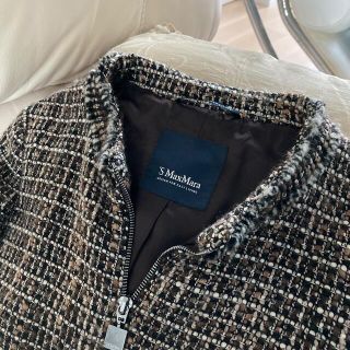 美品 イタリア製 Max Mara テーラードジャケット 白タグ 高級 ツイード