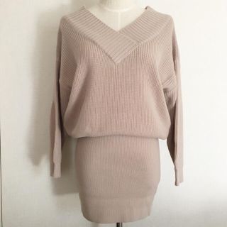 ディーホリック(dholic)の♡美品♡DHOLIC♡両Vネックゆるフィットニットワンピース♡(ミニワンピース)