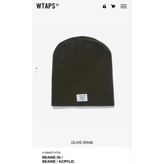 21AW WTAPS BEANIE 05 ACRYLIC OLIVE DRABメンズ