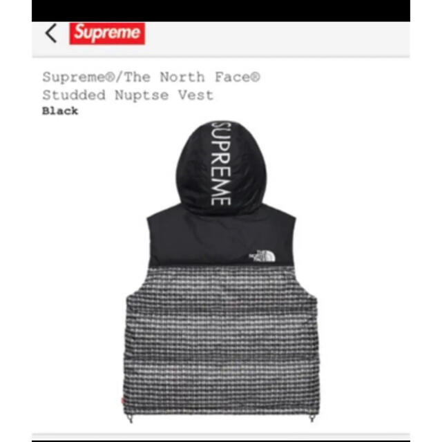 Supreme(シュプリーム)の新品　Sサイズ　ノースフェイス ダウンベスト メンズのジャケット/アウター(ダウンベスト)の商品写真