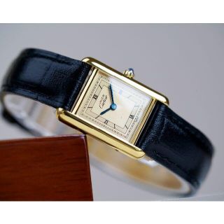 カルティエ(Cartier)の美品 カルティエ マスト タンク ゴールド ローマン SM Cartier (腕時計)